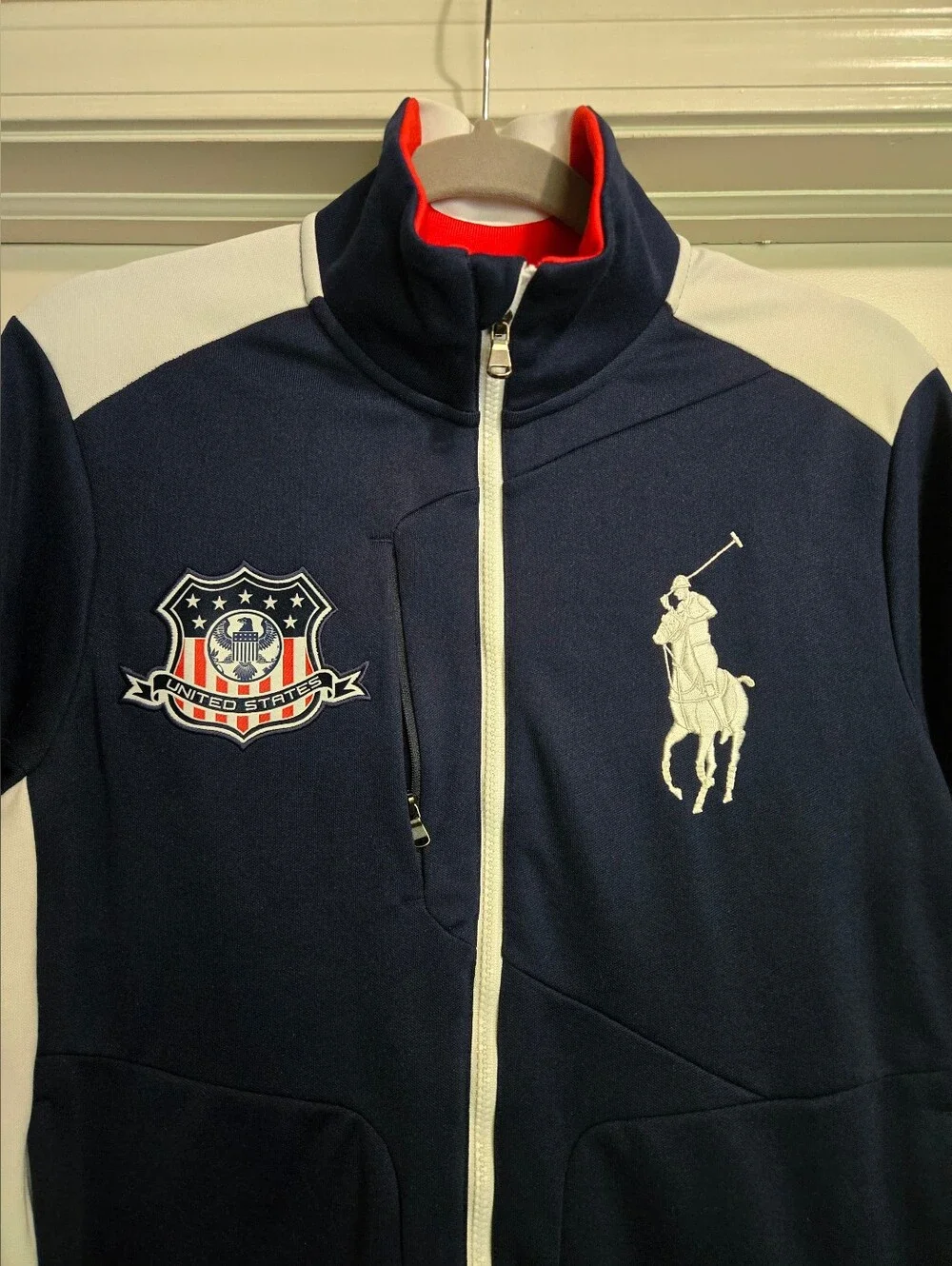 Polo Sport Ralph Lauren Performance USA-2 Zip-Up Navy Track Jacket S